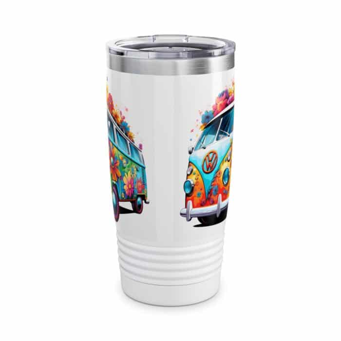 Flower Power Peace Beetle Travel Mug 1 - Image 2