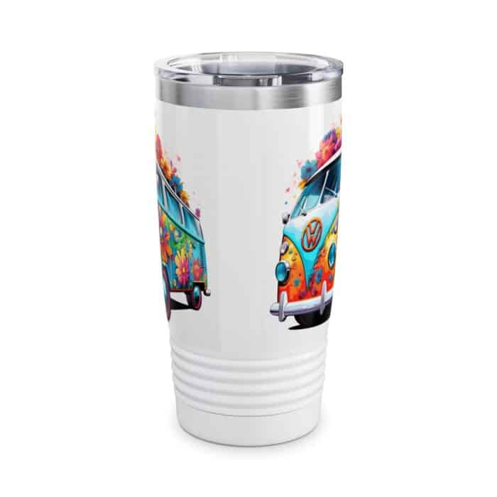 Flower Power Peace Beetle Travel Mug 1 - Image 4