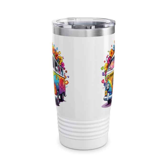 Flower Power Peace Beetle Travel Mug 2 - Image 4